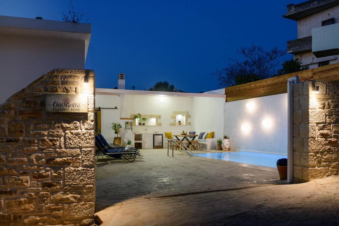 Chrisanthi Elegant Villa Pitsidia Ngoại thất bức ảnh